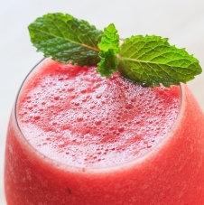 Ovocno-mlieny smoothie: maliny/tvaroh